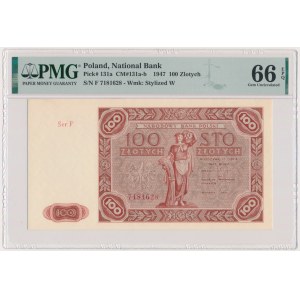 100 Gold 1947 - F - PMG 66 EPQ