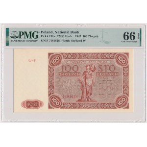 100 gold 1947 - F - PMG 66 EPQ