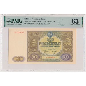 50 zloty 1946 - A - PMG 63 - first series