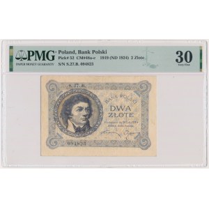2 złote 1919 - S.27.B - PMG 30