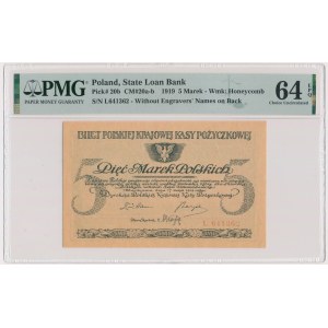 5 marks 1919 - L - PMG 64 EPQ