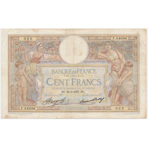 France, 100 Francs 1937