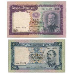 Portugal, Satz 50-100 eskudo 1960-61 (2 Stk.)