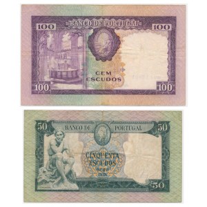 Portugal, lot 50-100 Escudos 1960-61 (2 pcs.)