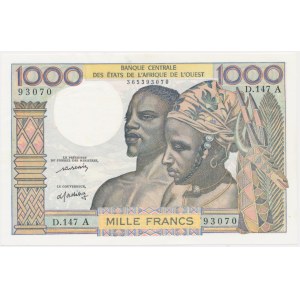 Afryka Zachodnia, 1.000 franków (1959-65)