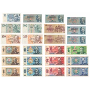 Czechoslovakia, group of 10-1.000 Korun 1970-98 (24 pcs.)