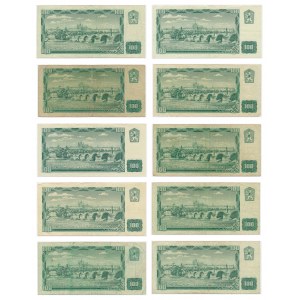 Tschechoslowakei, 100 Kronen 1961 (10 Stück).