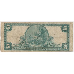 USA, Blue Seal, Castelton, New York, 5 Dollars 1921 - Elliot & Burke -