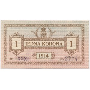 Lwów, 1 korona 1914 - Ser. XXXI - ŁADNE