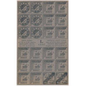 Łódź, food card for bread 1915 - L -.