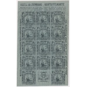 Łódź, kartka żywnościowa na kartofle 1916 - 39 -
