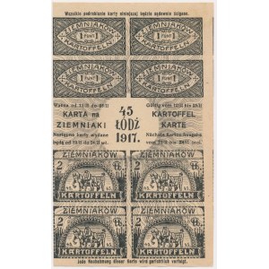 Łódź, food card for potatoes 1917 - 45 -.