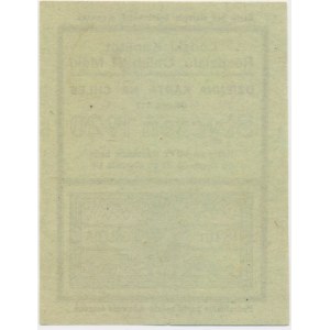 Lodz, food card for bread 1920 - 117 - disposable - Niemcewicz -.
