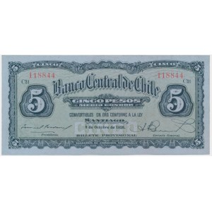 Chile, 5 Pesos 1928