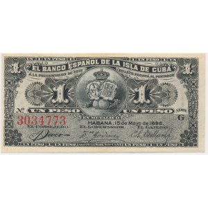 Cuba, 1 Peso 1896