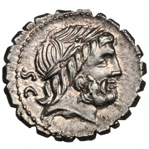 Roman Republic, Q. Antonius Balbus, Denarius serratus - BEAUTIFUL