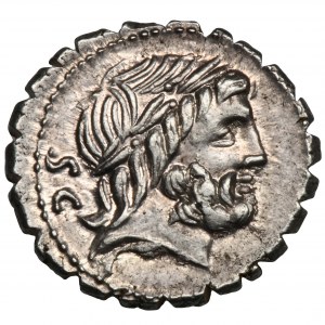 Roman Republic, Q. Antonius Balbus, Denarius serratus - BEAUTIFUL