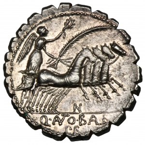 Römische Republik, Q. Antonius Balbus, Denarius serratus - SCHÖN