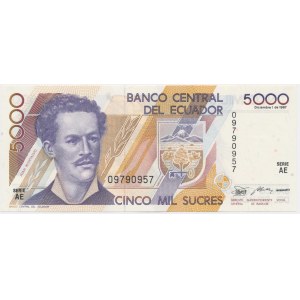 Ecuador, 5.000 Sucres 1987