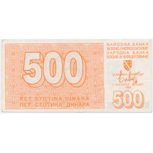 Bosna and Hercegovina, 500 Dinars 1992