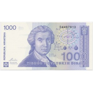 Croatia, 1.000 Dinars 1991