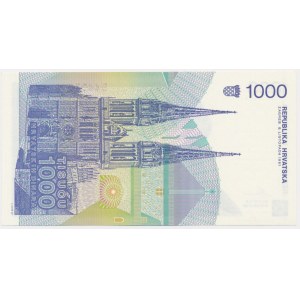 Chorwacja, 1.000 dinarów 1991