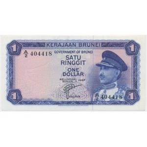 Brunei, 1 ringgit 1967