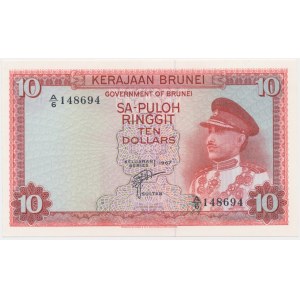 Brunei, 10 Ringgit 1967