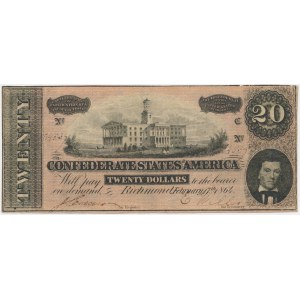 USA, Konföderierte Staaten von Amerika, Richmond, $20 1864