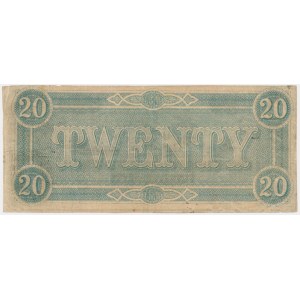 USA, Confederate States America, Richmond, 20 dolarów 1864