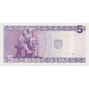 Lithuania, 5 Litai 1993