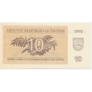 Lithuania, 10 Talonas 1992