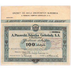 A. Piasecki Fabryka Czekolady S.A., 100 zł 1933