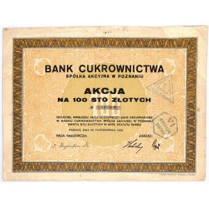 Bank Cukrownictwa S.A., 100 zloty 1928