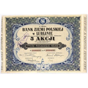 Bank Ziemi Polskiej S.A. in Lublin, 5 x 210 mkp 1921, Ausgabe VI