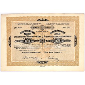 Śląski Bank Eskontowy S.A., 25 x 280 mkp, Emisja VII