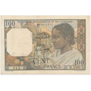 Madagaskar, 100 franków 1950-60
