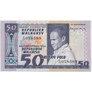 Madagaskar, 50 franków/10 ariary (1974-75)