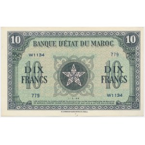 Morocco, 10 Francs 1944