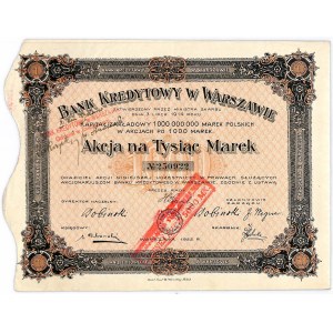 Bank Kredytowy w Warszawie S.A., 1,000 mkp 1922