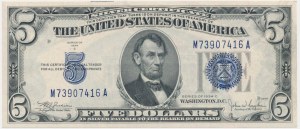 USA, Blue Seal, 5 Dollars 1934 - Julian & Snyder -