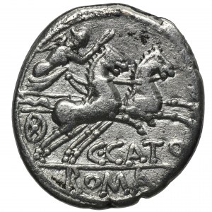 Roman Republic, C. Porcius Cato, Denarius