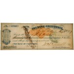 Kalifornia, The Bank of California, czek na 20 dolarów 1887