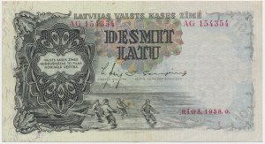 Latvia, 10 Latu 1938