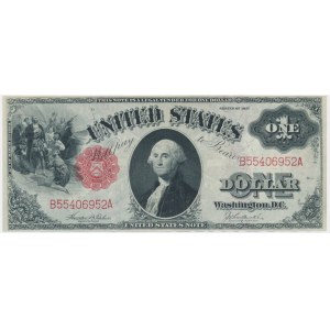 USA, Red Seal, 1 dolar 1917 - Tehee & Burke -