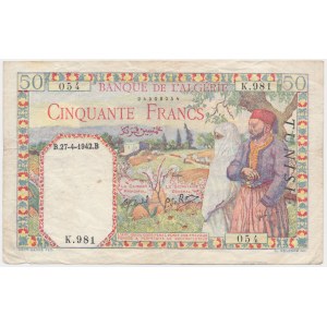 Algieria, 50 franków 1942