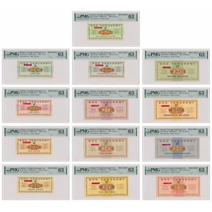 Pewex, Set of Patterns 1 cent to $100 1969 - PMG 63 (13 pcs.) - BOTH STATES