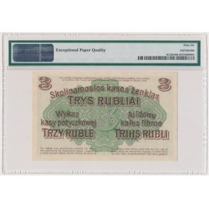 Posen, 3 Rubles 1916 - U - short clause - PMG 66 EPQ