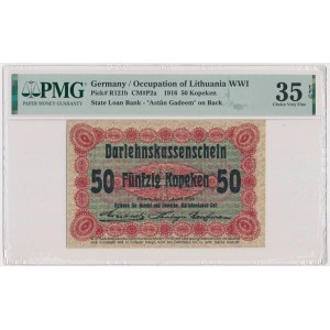 Posen, 50 Kopecks 1916 - long clause (P2a) - PMG 35 EPQ - RARE