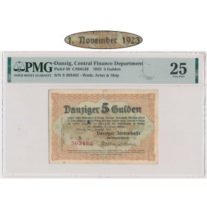 Danzig, 5 Gulden 1923 - November - PMG 25 - RARE